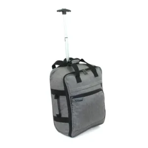 Ryanair Cabin Trolley Bag 40x25x20cm Under seat Wheel Case Luggage Travel Wizz (Grey)