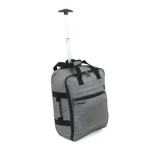 Ryanair Cabin Trolley Bag 40x25x20cm Under seat Wheel Case Luggage Travel Wizz (Grey)